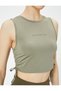 Side Tie Half Athlete Crew Neck Print Detailed Slim Fit - 5