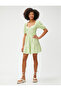 Mini Floral Dress Balloon Sleeves Sweetheart Neckline Viscose Blended - 3