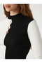 Knitwear Sweater Window Detailed Color Block Long Sleeve - 5