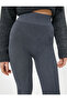 Leggings Faded Effect High Waist Ribbed - 5