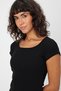 U Neck Slim Fit Crop T-Shirt (B24-0096) - 5