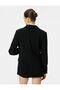 Classic Blazer Jacket with Flap Pockets and Buttons - 4
