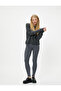 Leggings Faded Effect High Waist Ribbed