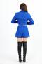 High Waist Side Zip Chanel Fabric Shorts Skirt - Sax Blue - 6