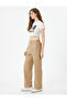 Cargo Pants with Straight Legs, Pockets, Regular Elastic Waist - 2