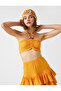 Gathered Bustier with Bead Detail