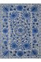 Melisa Collection Dark Blue Floral Patterned Woven Base Modern Decorative Carpet melisa16 - 5