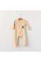 Velvet Sleeping Bag - Teddy Bear Embroidered
