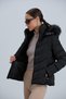 Women's Black Faux Fur Removable Hooded Puffer Coat Beste Women's Puffer Coat - 4