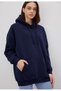 Women's Oversize Navy Hooded Sweatshirt