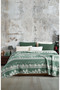 New Year Patterned 6 Layers Muslin Fringeless 155X215 Quilt