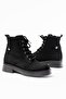 02-2003 Black Suede Lace up Zippered Daily Women's Boots - 5