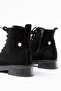 02-2003 Black Suede Lace up Zippered Daily Women's Boots - 4