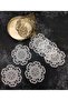 Needle Lace Presentation Napkins, Cocktail Napkins, Coffee Service Napkin, Needle Lace Coaster 6 Pieces - 2