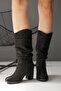 Women's Bellows Short Heeled Boots Ennard Black - 2