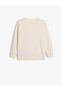 Butterfly Sweatshirt Crew Neck Long Sleeve Cotton - 2