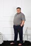 Men's Plus Size Combed Cotton Pajama Set - 65011 - 2
