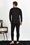 Men's Thermal Winter Bottom Top Underwear Set Black 6868 - 3