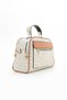 Women's 3-Compartment Long Strap Hand and Shoulder Bag Crossbody Bag White - 3