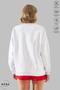 Unisex Long Sleeve Ataturk Infinity Printed Crew Neck Hoodless Ribbed Oversize Sweatshirt - 6