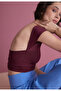 Women's Burgundy Blouse with Back Detail - 4