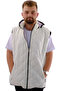 Mode XL Large Size Men's Detachable Hooded Quilted Vest U24704 Ecru