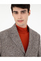 Brown Slim Fit Stamp Coat 50293182-Vr029 - 2