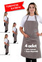 4 Simple Adjustable Strap Kitchen Aprons
