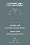 3-Piece Non-Shrink Cotton Fabric Slim Fit Men's Light Navy Blue-Grey-Black Non-Curling Polo Collar T-Shirt Pack - 2