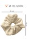 Giant Size 3-Piece Muslin Hair Rubber Oversize Cotton Hair Clip Set - 4