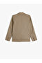 Blazer Jacket Classic Lapel Pocket Detail Long Sleeve Buttoned - 2
