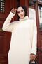 Women's Hijab Clothing Turtleneck Skirt with Slit Dress Pantalon Knitwear Double Set - 7