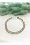 Steel Rectangular Stone Waterway Bracelet