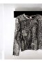 Girls' Metallic Printed Long Sleeve Blouse - 6
