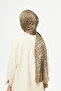 Gi Shine Diagonale Jacquard Shawl - Gold Black - - 6