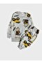 Boy's Gray Cotton Pajama Set - Truck Pattern, Long Sleeve, Seasonal - 2
