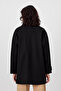 Women's Buttoned Midi Length Button Detailed Cashmere Coat - 4