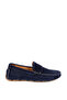 Navy Blue 100% Leather Loafer Shoes 50267874-Vr033 - 3