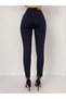 Black High Waist Skinny Jean Women's Colorfast Lycra Jeans with Lycra Gathering - 3