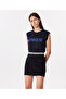 Contrast Belted Short Skirt - 2