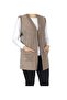 Women's Front Agraphy Thick Winter Vest with Pockets - 3