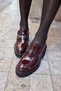 Genti̇le Women's Claret Red Patent Leather Eva Sole Loafer Shoes - 7