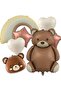 مجموعة بالونات ملونة لطيفة على شكل دب ريترو - 2