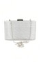 068 17001 Silver Striped Evening Bag Evening Bag - 3
