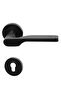 Black Badge Round Door Handle - Eda Series - Steel Yale Door Instant and Back - 2