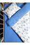 90X130 Baby Sleeping Set of 5 - Blue Cloud Star Pattern (Fit All Sizes) - 6