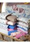 90X130 Baby Sleeping Set of 5 - Blue Cloud Star Pattern (Fit All Sizes) - 4