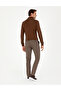 Brown Slim Fit Canvas Trousers 50299557-Vr029 - 4
