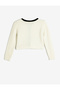 Knitted Cardigan with Buttons, Round Neck, Pocket Detail, Pearl Buttons - 2