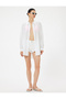 Cotton Long SleeveOversizeShirt - Beach Dress - 3